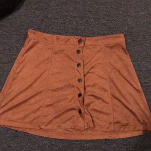 American Eagle suede button up skirt